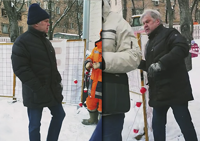 Депутат Мосгордумы Митрохин лишился шапки во время конфликта с рабочими на стройплощадке