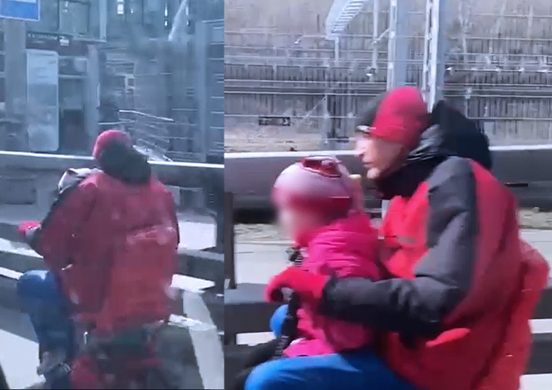 Мужчину с ребенком, ехавшего на СИМ по проезжей части, заметили на юге Москвы
