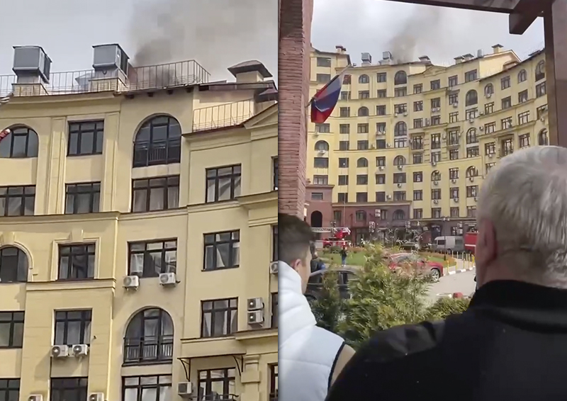 На северо-западе Москвы горит жилой дом