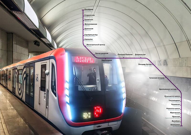 Нагрузка на фиолетовую ветку выросла после закрытия участка Люблинско-Дмитровской линии метро
