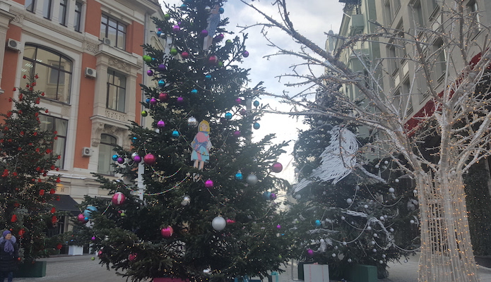 Новогодние фото из соцсетей покажут на улицах Москвы