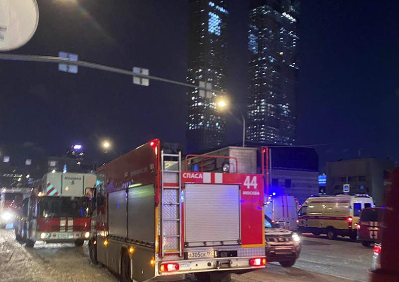 В МЧС сообщили подробности пожара в строящемся здании в «Москва-Сити»